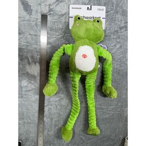 Patchwork Pet Henry Frog Snuggler 24 Inch Green Plush Squeaky Dog Toy 92329 NEW